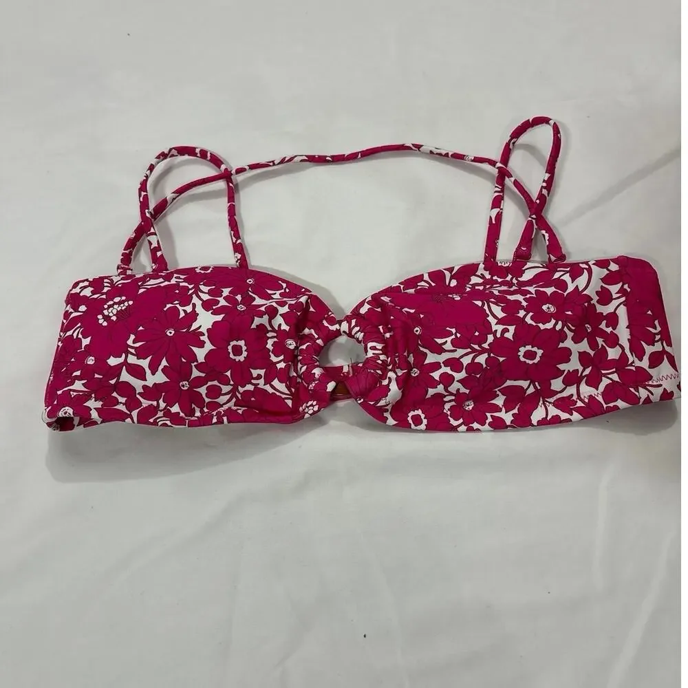 J.Crew Small Medium Pink Floral Bikini Set Bathing Suit Summer Swim Vacation